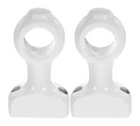 ORFOFE 2pcs Wooden Curtain Rod Brackets Wall Mount Holder for Curtains Towels Heavy-duty Construction Easy Installation Modern Style for Home Office Decor