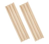 ORFOFE 2pcs Wooden Domino Tray with Anti-slip Base Sturdy Pine Wood Desktop Domino Racks for Mahjong and Board Games Portable Gaming Holder for Multiple Tiles