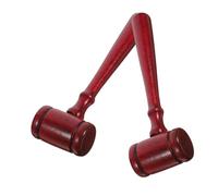 ORFOFE 2pcs Wooden Judge Gavel Auction Mallet Prop for Cosplay Party Courtroom Justice Role Playing Accessories