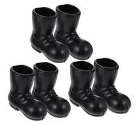 ORFOFE 3 Pairs Mini Christmas Boots Dollhouse Accessories Miniature Santa Claus Shoes Decorations Xmas Miniature Boots for Holiday Display