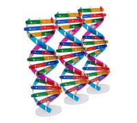 ORFOFE 3 Pcs Dna Double Helix Model Kit for Students DIY Human Genes Molecular Structure Educational Realistic Interactive Science Learning Tool for Biology and Genetics Study