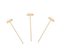 ORFOFE 3 Pieces Mini Four-Tine Desktop Rakes 14cm x 3.5cm Zen Garden Accessories Set for Tabletop Sand Gardens and Meditation Sandboxes