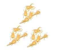 ORFOFE 3 Sets Beetle Model Toy Simulation Animals Ornament for Office Cabinet Decoration Plastic Bug Toys PVC Figures