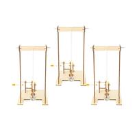 ORFOFE 3 Sets DIY Wooden Crane Model Kit for Educational Physics Experiment Material Mechanical Engineering for School Students Promotes Creativity and Critical Thinking in Stem Learning