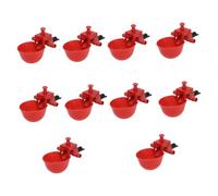 ORFOFE 30 Pcs Adjustable Poultry Watering Bowls with Automatic Valve Release Plastic Drinkers for Chickens Pigeons Quails Suitable for Small Birds and Farm Use
