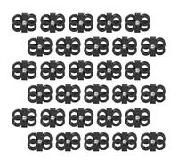 ORFOFE 30 Pcs Black Plastic Shoelace Buckles for Parachute Cord
