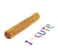 ORFOFE 300Pcs Bendable Glitter Twisted Sticks DIY Craft for Christmas Decoration Creative Art Supplies Silver Flexible Rods for Party and Holiday Projects