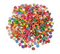 ORFOFE 300PCS Christmas Erasers for School Mini Animal and Food Shape Pencil Erasers Favors for Classroom Holiday Supplies Portable Cute Desk Pets for Students