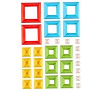 ORFOFE 30Pcs Colored Building Blocks for Smooth Geometrical Shape Preschool Educational Construction for Fine Motor Skills and Cognitive Development