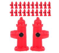 ORFOFE 30pcs Doll House Props Home Decor Fire Hydrant DIY Mini Decor Tools Playing House Hydrant Supply Red Resin