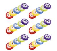 ORFOFE 30PCS Fishing Silicone Line Spool Holders Anti-tangle Rubber Winding Reels Multi-color Closed Design Fishing Leader Organizer for Freshwater and Saltwater Rig Management