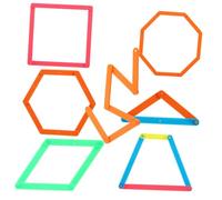 ORFOFE 30pcs Geometry Manipulatives with Snap-together Strips for Classroom and Home Use Teaching Triangle Side Relationships Square and Rectangle Construction Montessori Math Educational