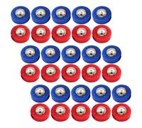 ORFOFE 30pcs Mini Curling Sliding Pucks Set with Blue and Red Shuffleboard Table Accessories for Tabletop Board Games Family Party Entertainment