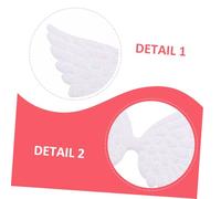 ORFOFE 30pcs Mini White Angel Wing Decorations for DIY Crafts and Party Cake Toppers Textured Angel Wing Shapes for Christmas Ornaments and Cupcake Embellishments