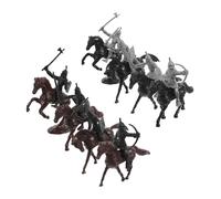 ORFOFE 32PCS Medieval Soldiers Figures with Horses Detailed Miniature Knights and Warriors for Interactive Historical Play and Home Decor Crafted Models for Boys and Enthusiasts