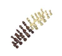 ORFOFE 32pcs Wooden International Chess Pieces Classical Replacement for Adults and Educational Board Game Accessories and Safe