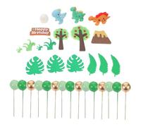 ORFOFE 33pcs Forest Animal Cake Decorations Handcrafted Vibrant Jungle Deer Elk Cupcake Toppers for Birthday Parties Versatile Wild Theme Cake Picks for All