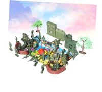 ORFOFE 37pcs Military Sand Table Playset with Soldier Models Tanks Aircraft Flags Trees DIY Pretend Combat Scene for Boys Imaginative Play