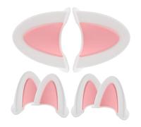 ORFOFE 3pairs Motorbike Helmet Cat Ear Decorations Cute and Creative Ornaments for Helmets Easy to Install Fun Accessories for Boys and Girls and Adults of Cat Ears White