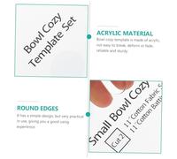 ORFOFE 3pcs Acrylic Sewing Rulers Bowl Cozy Template Patchwork Quilting Ruler Flexible DIY Supplies for Sewing and Crafting