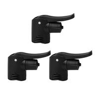 ORFOFE 3pcs Bicycle Air Pump Valve Adapter Black Locking Air Chuck Dual Head Compatible with Presta and Standard Valves Bike Pump Nozzle for Tire Inflation