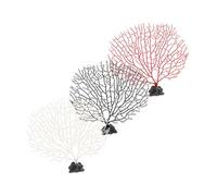 ORFOFE 3Pcs Faux Coral Sushi Decoration Lightweight Restaurant Serving Plate Ornament for Food Presentation Creative White Black Red Embellishment for Plates and Dishes