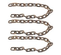 ORFOFE 3pcs Halloween Plastic Chains Realistic Spooky Props for Haunted House Party Cosplay Costume Decoration Gold Link Chains for Stage Performance and Photo Backdrop