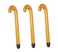 ORFOFE 3pcs Inflatable Halloween Cane Prop Lightweight PVC Walking Stick for Costume Funny Blow Up Crutch with Ergonomic Handle Safe Stable Support for Party Cosplay Accessories