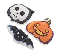 ORFOFE 3pcs Interactive Cat Chew Toy Halloween Plush Pet Plaything Pumpkin Bat Skeleton for Indoor Fun Engaging Kitten Teething Strengthens Pet Bonding