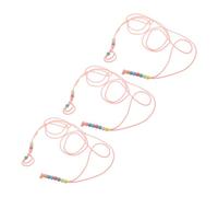 ORFOFE 3pcs Lightweight Adjustable Lizard Walking Harness for Bearded Dragon and Small Pets Night Visible Reptile Leash for Safe Outdoor Travel and Exploration