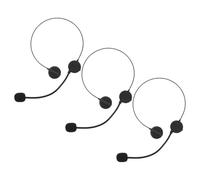 ORFOFE 3pcs Microphone Headset Props for Cosplay Rock Star Costume, Fake Ear Mic Accessories for Party, Halloween, and Dress Up Play