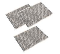 ORFOFE 3pcs Miniature Dollhouse Area Rugs Scale Geometric Pattern Floor Carpets for Dollhouse Living Furniture Accessories