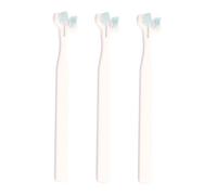 ORFOFE 3pcs Plastic Pet Toothbrush with Double Bristle Heads for Deep Cleaning Small Pets Teeth Manual Oral Care Brush with Anti-Slip Handle Suitable for Dogs and Cats