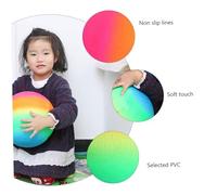 ORFOFE 3Pcs Rainbow Color Inflatable Playground Balls for Thick PVC Handball for Outdoor Exercise and Social Development Fun Flapping Kickball for Boys