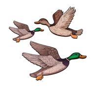 ORFOFE 3pcs Rustic Wooden Mallard Duck Wall Decor Vintage Farmhouse Hanging Pendant for Living Office Nursery Easy Installation Wood Wall Art Ornaments for Cozy Home Dining