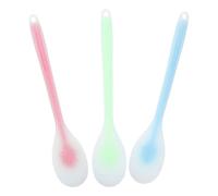 ORFOFE 3pcs Silicone Body Pat Massage Stick Set 38cm Each Red Green Blue, Meridian Therapy Hammer for Back Relief and Fatigue, Manual Body Care Pat Tapping Tool