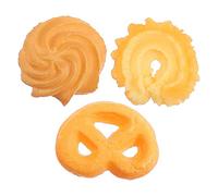 ORFOFE 3pcs Simulation Cookie Decor Set - Lifelike Biscuit Props with Windmill, Sunflower Heart Shapes - Photography Posing Props for Cake Shops and Dessert Displays