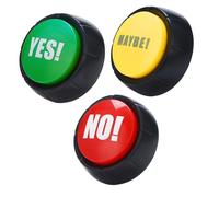 ORFOFE 3pcs Sound Button Set Yes No Maybe Sound for Party Pranks and Stress Relief, Funny Noise Maker Buttons for Games and Office Joke Supplies