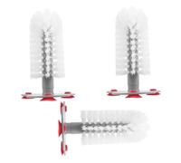 ORFOFE 3pcs Suction Cup Scrub Brush for Turtle Shell Cleaning with Detachable Abs Brush Head, Gentle Back Massage Function, Suitable for Tortoises and Aquatic Turtles in Terrarium