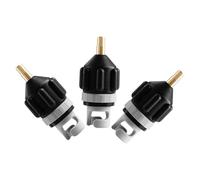 ORFOFE 3pcs SUP Paddle Board Valve Adapter, Screw-On Air Pump Connector for Kayak, Surfboard, Dinghy Inflation, Black High Volume Air Pump Fitting for Inflatable Water Sports Equipment