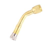 ORFOFE 3PCS Tire Stem Extension Adaptor Curved Inflating Connector for Car Truck Motorcycle Trailer Rv Heavy Vehicles Golden Multi-angle Air Valve Inflator Accessories