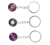 ORFOFE 3pcs Vinyl Record Keychain Metal Key Ring Cute Keyring for Backpack Pendant Creative Keyring Charms