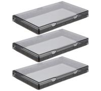 ORFOFE 3Pcs Waterproof Wall Switch Cover for Bathroom - Self-Adhesive Double Gang Electrical Socket Box - Black Ultra-Thin Power Plug and Cable Connection Protector for Indoor and Outdoor