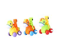 ORFOFE 3Pcs Wind Up Car for Early Educational Clockwork Horse and Knight Playthings Random Color Develops Hand Eye Coordination and Cognitive Skills Random Color