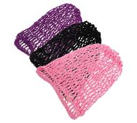 ORFOFE 3pcs Womens Crochet Hair Nets Breathable Mesh Bun Covers for Elegant Updos Lightweight and Comfortable Hair Management Accessories for Work Outdoor Sports and Special Events