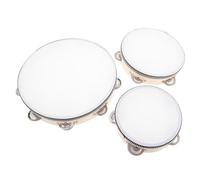 ORFOFE 3PCS Wooden Handheld Percussion Tambourine for Music Education Instruments for Preschool Rhythm Development Dance Class Integration for Teachers