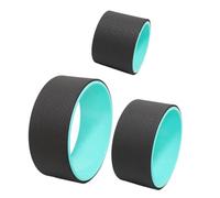 ORFOFE 3pcs Yoga Wheel Set for Backbend and Massage Pilates Yoga Roller Wheels in 13 13 Sizes 10.5 10.5 Sizes 6.5 Black Outer Green Inner for Stretching and Relaxation
