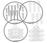 ORFOFE 3sets Falling Furniture Prevention Straps Set Anti-tip Straps with Stainless Steel Cables for Bookshelves Cabinets and Dressers Easy Installation for Boy Girl Safety