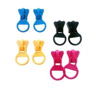 ORFOFE 4 Pairs Creative Exaggerated Zipper Earrings, Large Hip-Hop Personality Ear Drops in Yellow, Black, and Rose Red, Fashionable Statement Jewelry for Women