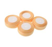 ORFOFE 4 Rolls Sheer Yarn Ribbon Light Gold Transparent Sheer Chiffon Wrapping Ribbon for Wedding Bouquets Wrapping DIY Bows Floral Arrangements Party Decorations